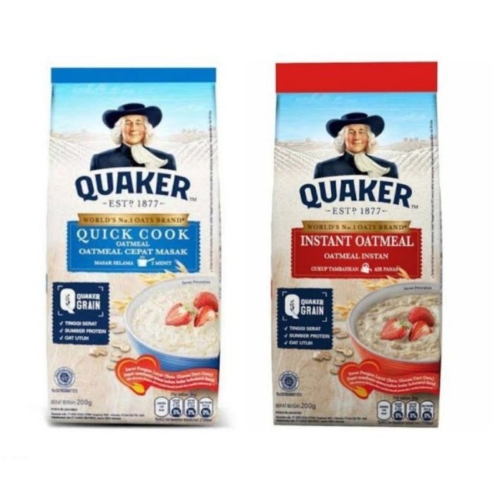 

QUAKER OATMEAL 200g CEPAT MASAK / INSTAN - Merah (instan)