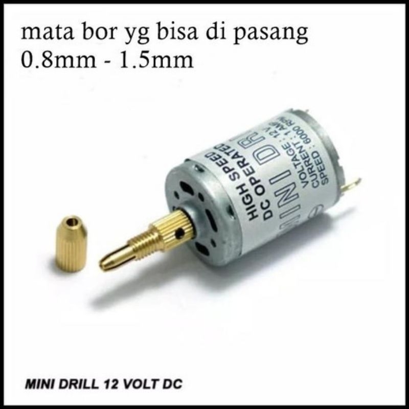 Mini Drill Bor PCB Mini Drill DC 12V Dinamo Mini Drill