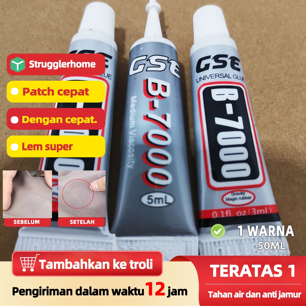 

【strugglerhome】Lem Super Kulit 50ml Lem Super Kuat 3 Detik Semua Tujuan Gam Kuat Melekat