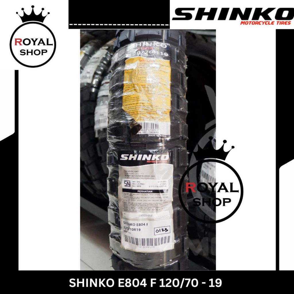 "BAN SHINKO BIGBLOCK E804 120/70-19 RING 19 BAN DUAL PURPOSE TUBELESS "