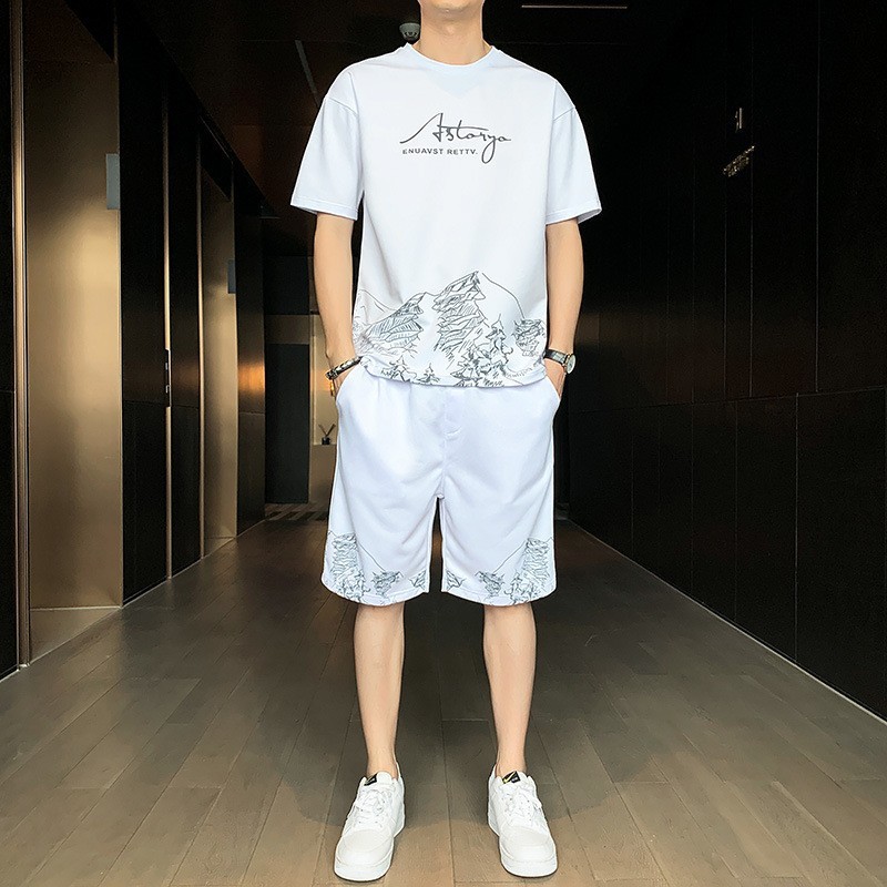 NEW PRODUCT baju 1 set pria one set pria Baju setelan pria korea kaos baju satu set pria outfit pria