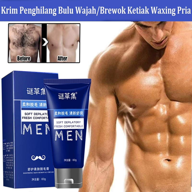 【COD】Krim Penghilang Bulu pria Permanen Hair Removal Cream -Permanen Brewok Perontok Bulu Ketiak Tan
