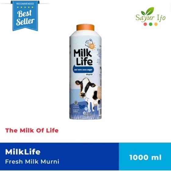 

MilkLife Fresh Pure Milk 1 Liter / Pack 100% Susu Sapi Segar Murni Pasteurisasi Original Plain HALAL Barista Choice