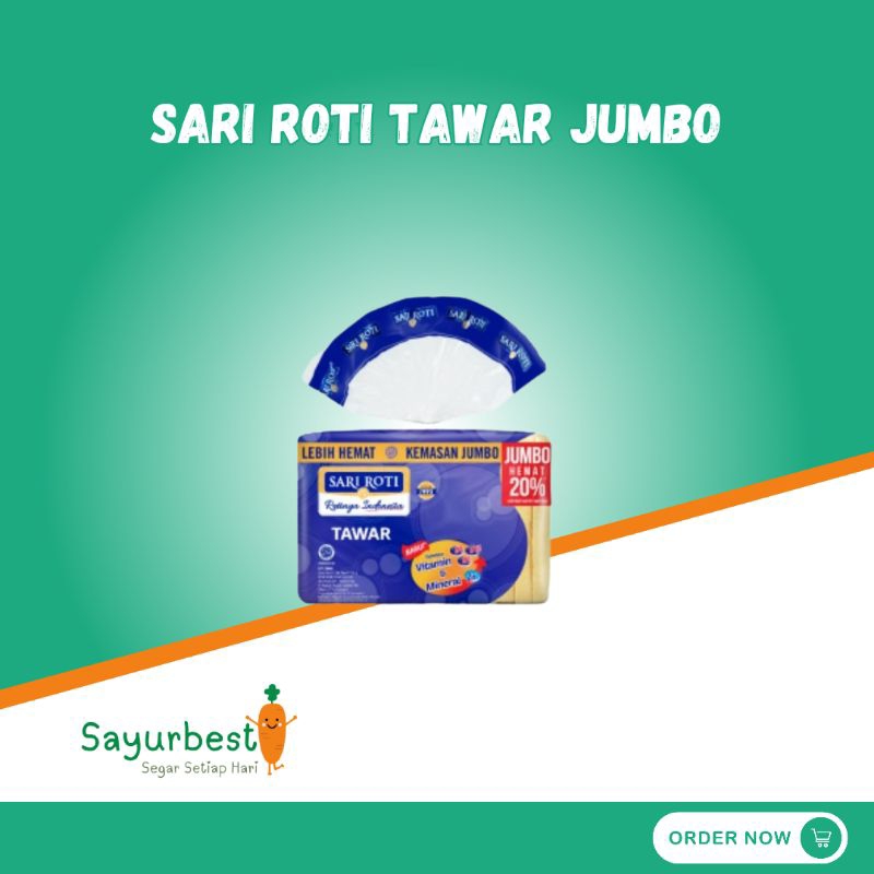 

Sari Roti Tawar Jumbo 555gr