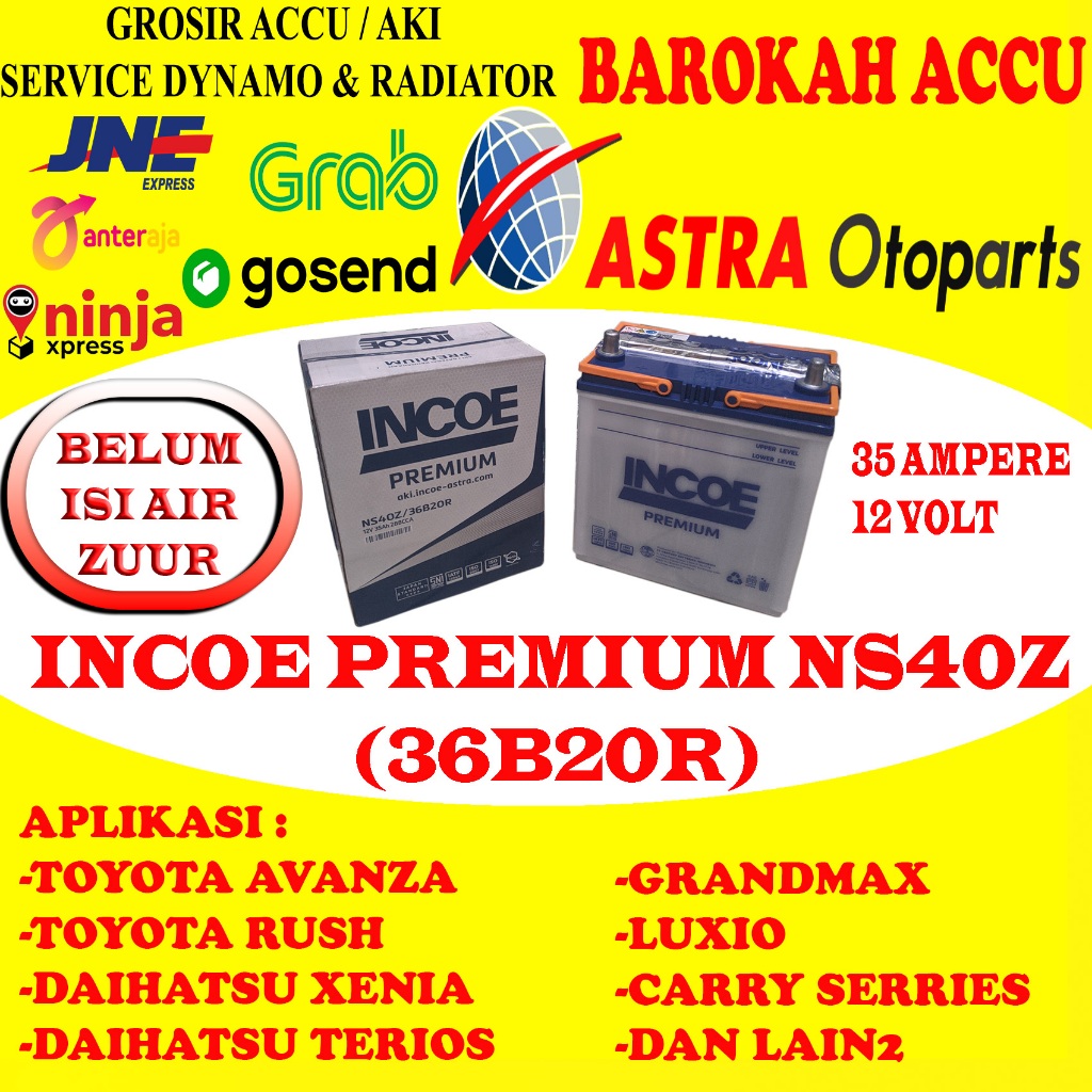 AKI INCOE PREMIUM NS40Z / 36B20R , 35 AH ASTRA OTOPARTS