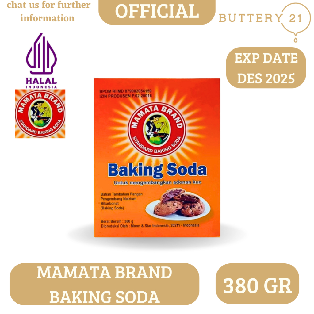 

MAMATA BRAND BAKING SODA 380 GR/PENGEMBANG ADONAN KUE/BAKING SODA/PENGEMBANG KUE