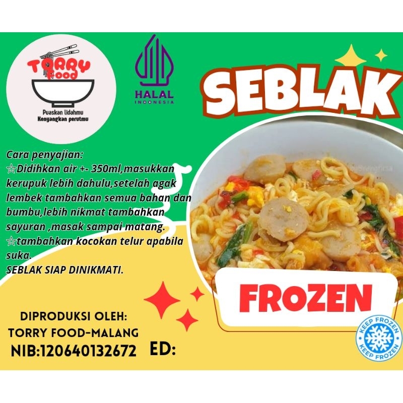 

Seblak instan frozen torry food