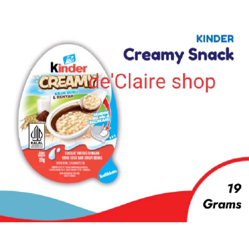 

Kinder Creamy Snack 19gr