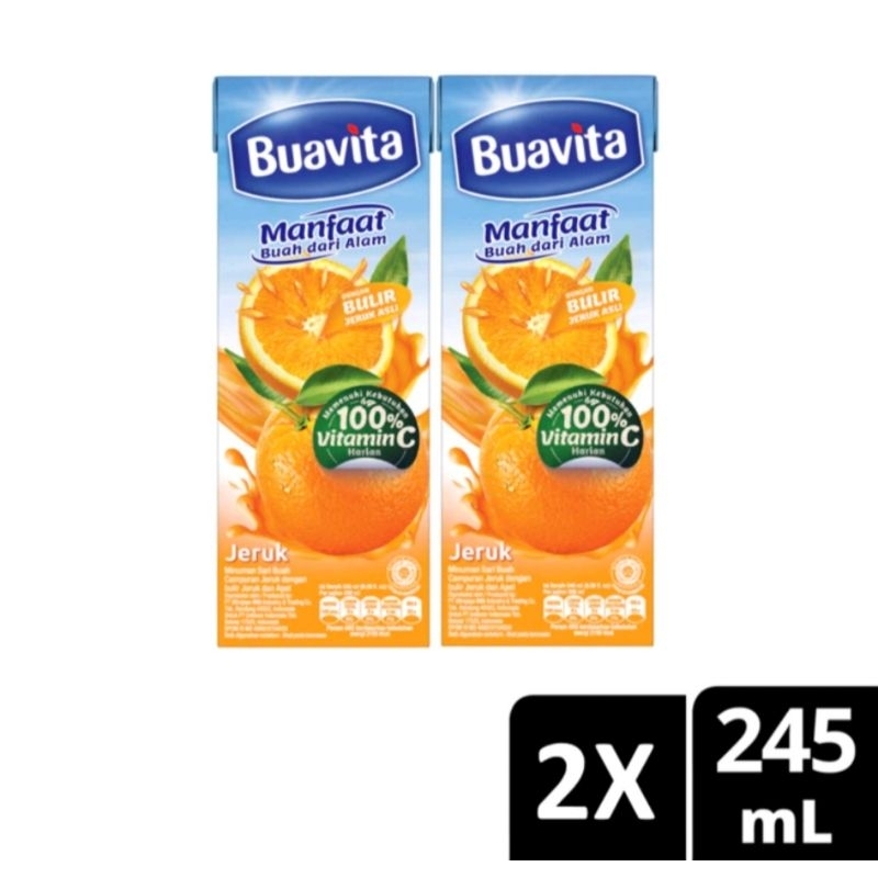 

[Paket Isi 2] Buavita Orange 245 ml