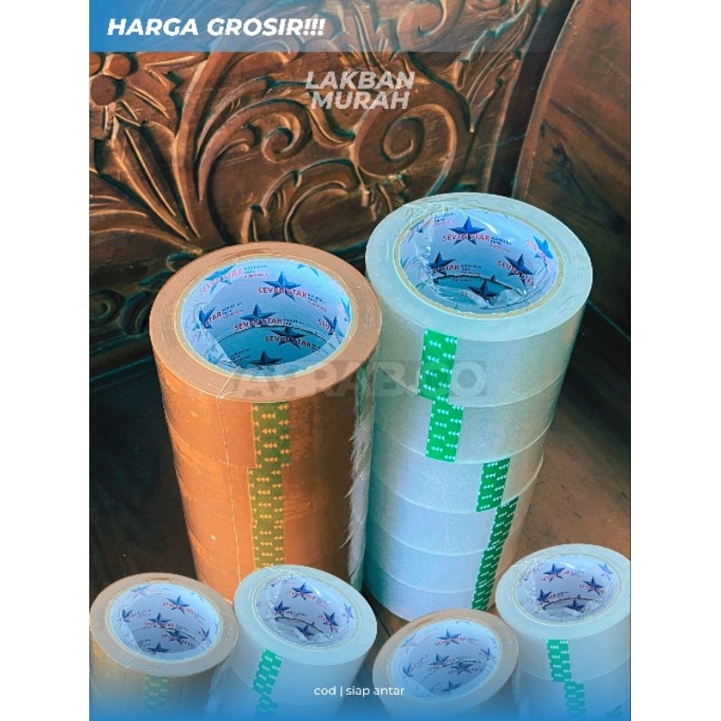 

Lakban Coklat/Bening perSlop (6pcs) 90/100 yard