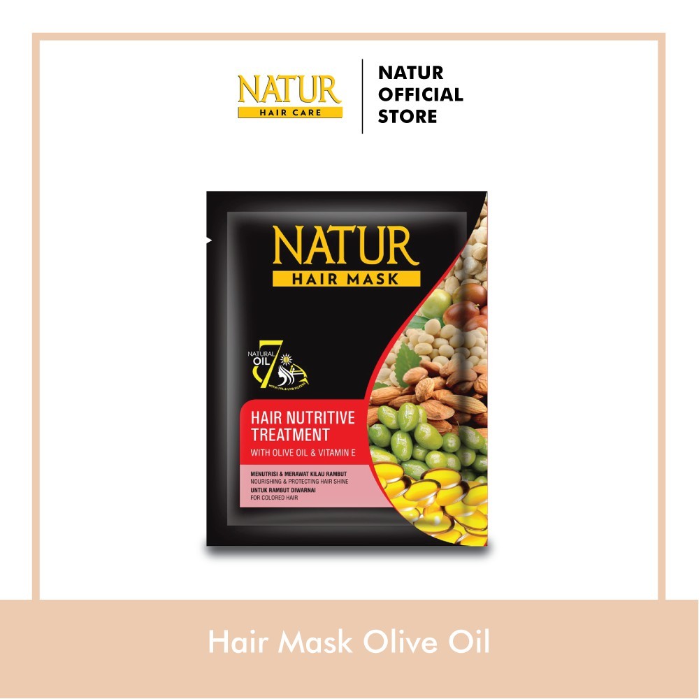 Natur Hair Mask Olive Oil & Vitamin E - Masker Nutrisi Rambut