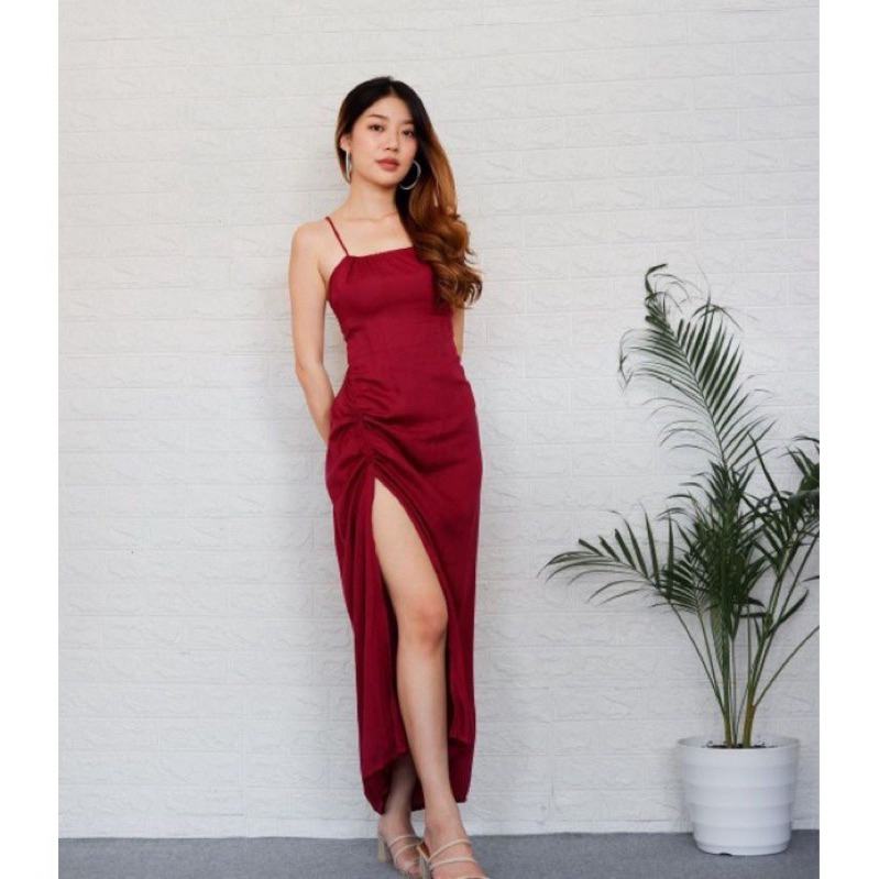 Kirana dres/ Dres pantai/Dres belah samping/Long dres/Dres serut/Dres wanita/Airflow