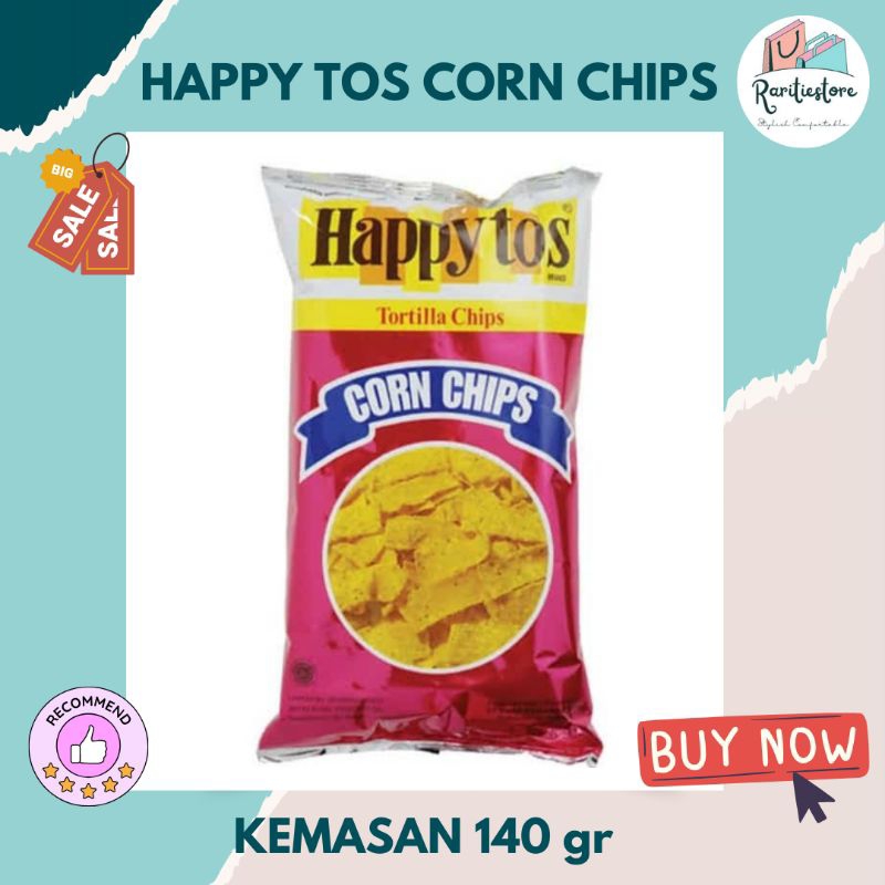 

HAPPY TOS MERAH CORN CHIPS 140 gr/ TORTILLA CHIPS / MAKANAN RINGAN / CEMILAN