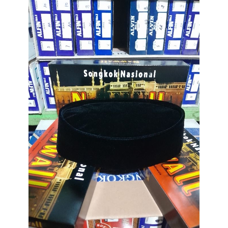 KOPIAH HITAM NAWWAL AA NON AC GROSIR PECI HITAM NAWWAL SONGKOK HITAM NAWWAL