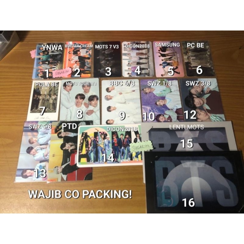 [READY STOCK] PHOTOCARD PC MPC POSCA UNIT/GRUP BTS OFFICIAL YNWA BUTTER MOTS7 SAMSUNG BE THE FACT WI