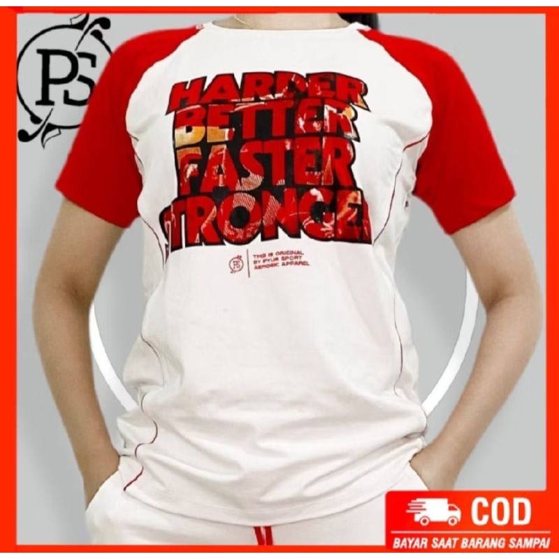 Pyursport Kaos Senam pendek/Original Pyursport/Baju senam zumba aerobic