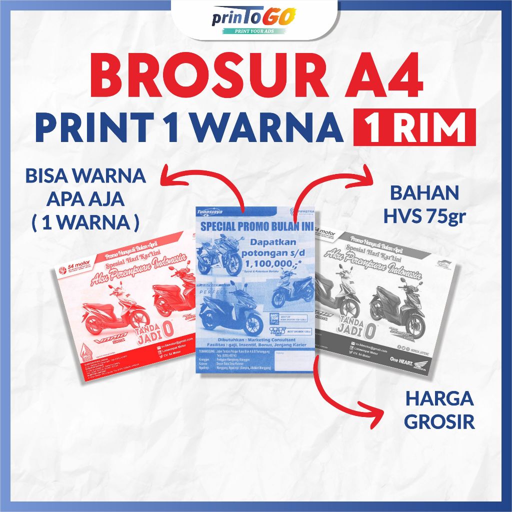 

(1 WARNA) BROSUR / CETAK BROSUR / CETAK BROSUR A5 / CETAK BROSUR A4