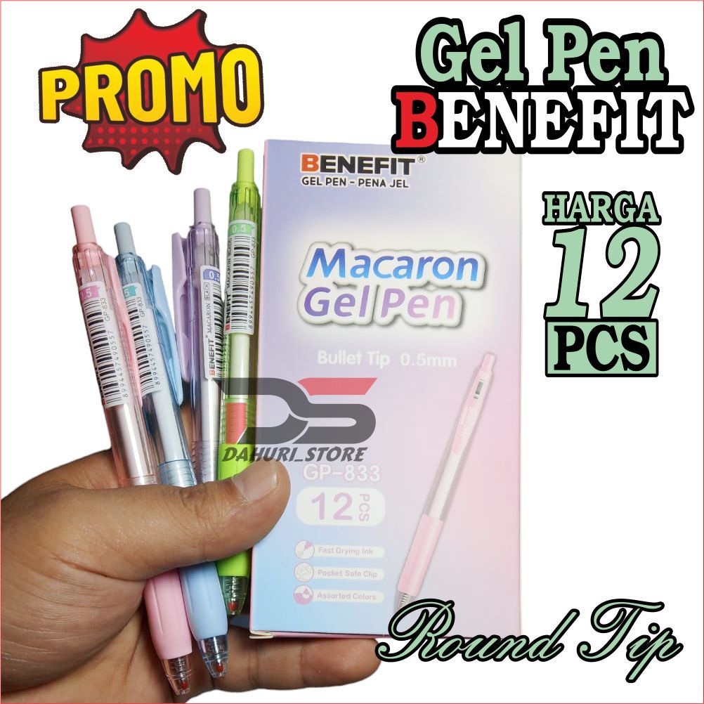 

HARGA MURAH PENA GEL, OIL GEL PEN BOLPOIN PULPEN BENEFIT Gel Pen MACARON 0.5mm GP 833