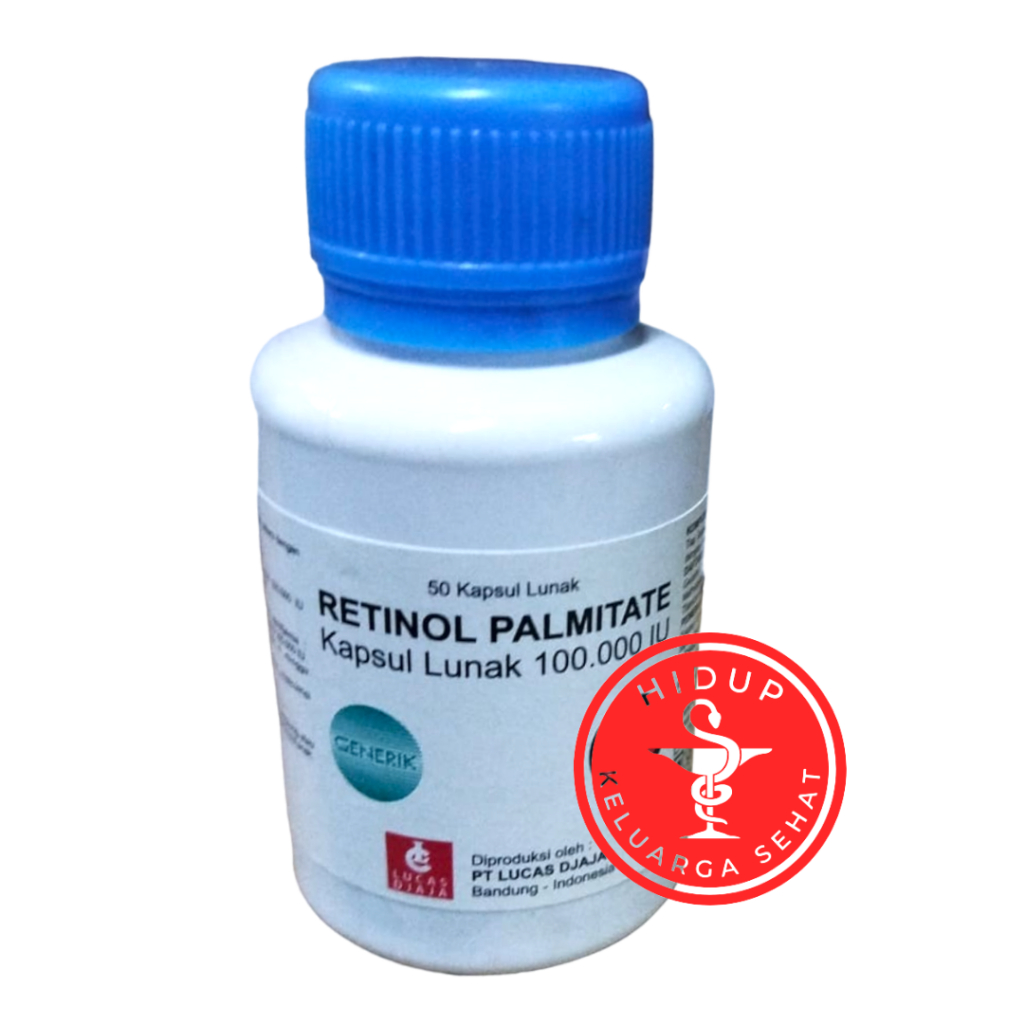 Vitamin A 100.000 iu kimia farma 100000 iu botol 1 botol 50 kapsul retinol VITAMIN A warna biru