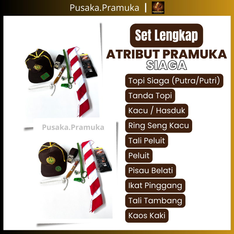 Perlengkapan Atribut Pramuka Lengkap Untuk SD, SMP, SMA / Atribut Pramuka Siaga, Penggalang, Penegak