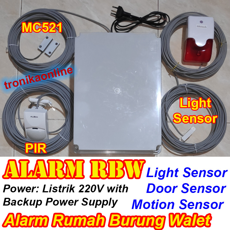 Alarm RBW Sarang Rumah Burung Walet LIGHT DOOR MOTION triple SENSOR Z3