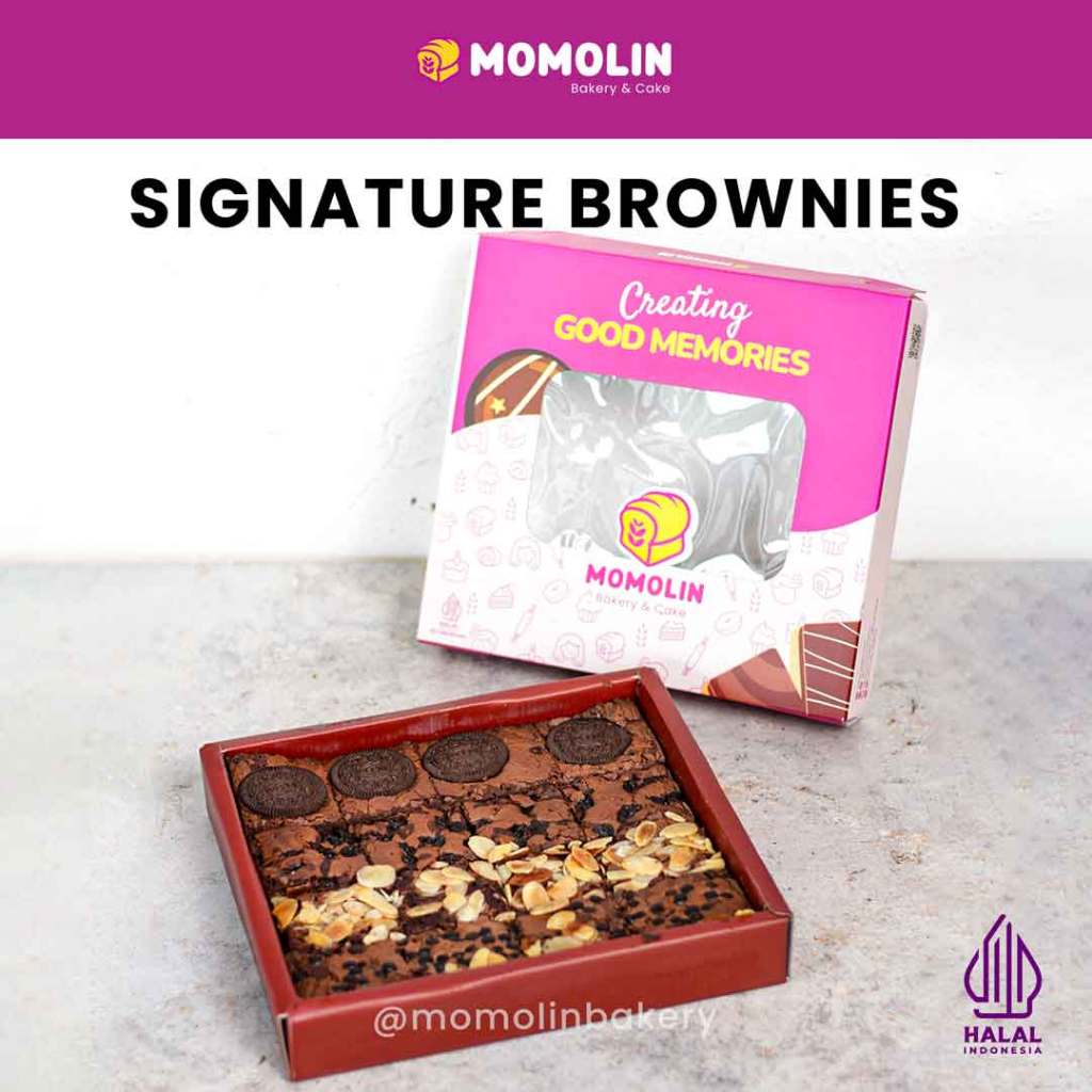

Momolin Bakery Brownies Mix Topping | Signature Brownies Panggang Coklat