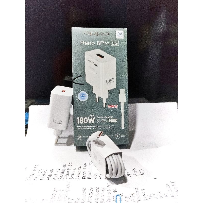 Charger Oppo 180W Ori 100% Power Adapter SUPERVOOC KOMPATIBEL SEMUA HANDPHONE SUPPORT PENGISIAN CEPA
