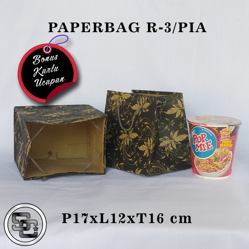 

PAPERBAG BONUS KARTU UCAPAN UKURAN R-3 (P17 x L12 x T16 CM) UNTUK JAJAN PIA DAN SEUKURANYA