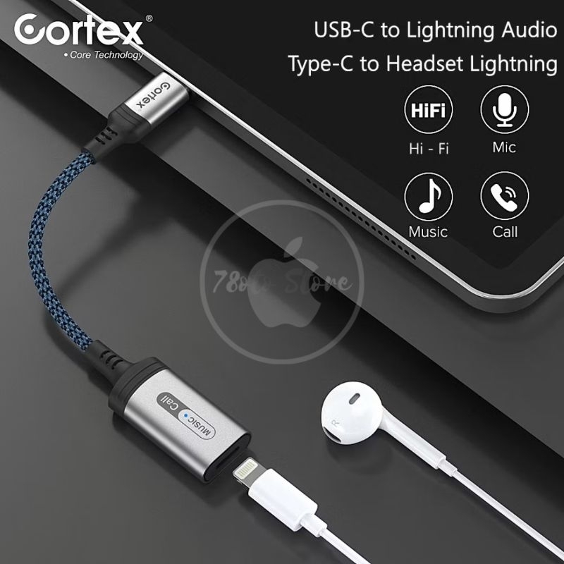 Cortex MH306 Splitter Type C to Lightning Adapter Converter Audio