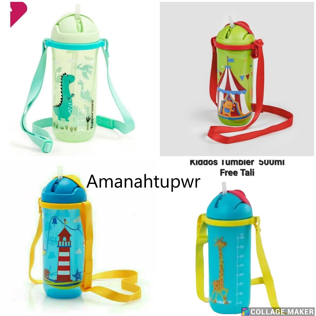 kiddos tumbler tupperware botol anak bertali kiddie tumbler