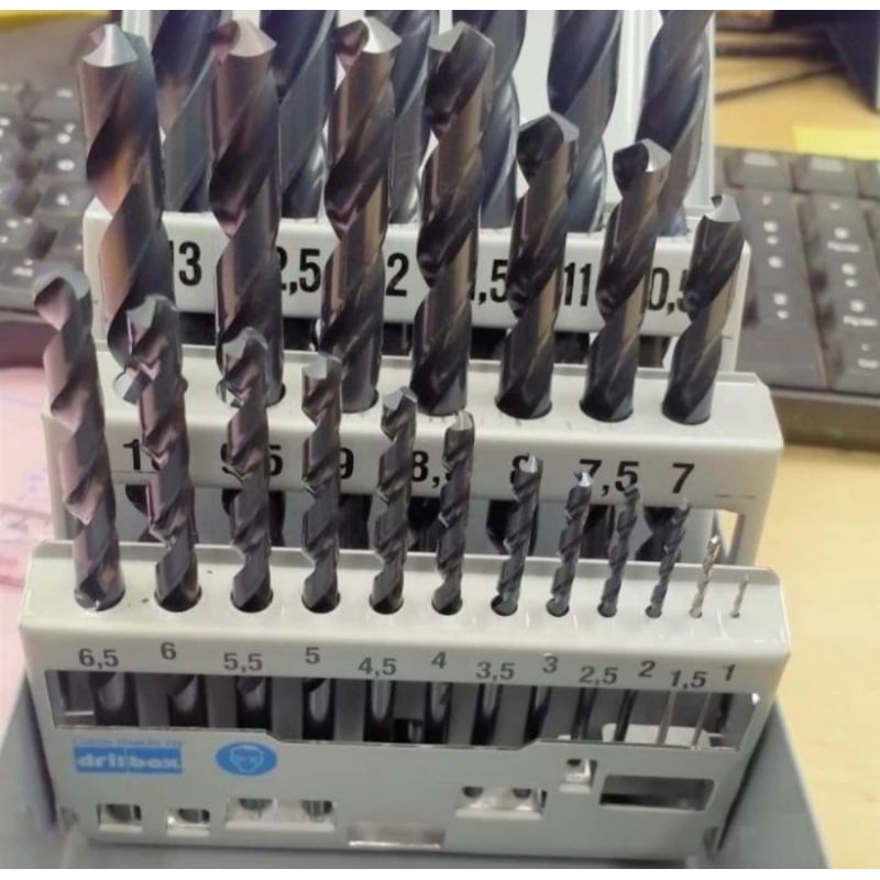 MATA BOR NACHI SET 25PCS MATA BOR BESI NACHI 25PCS 1-13MM MATA BOR HSS NACHI