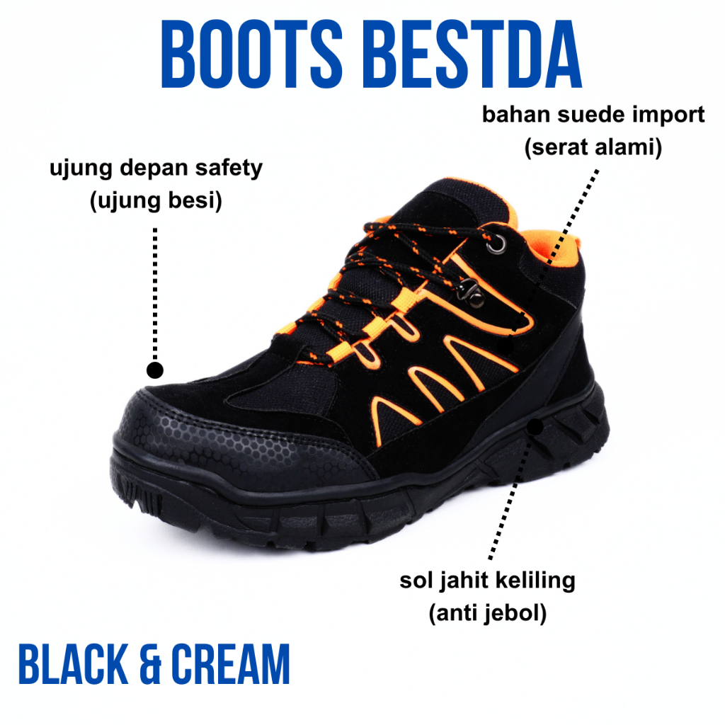 Sepatu Safety Boots Sepatu Boots Safety Sepatu Hiking Ujung Besi Kerja Proyek Kerja Industry Safety 
