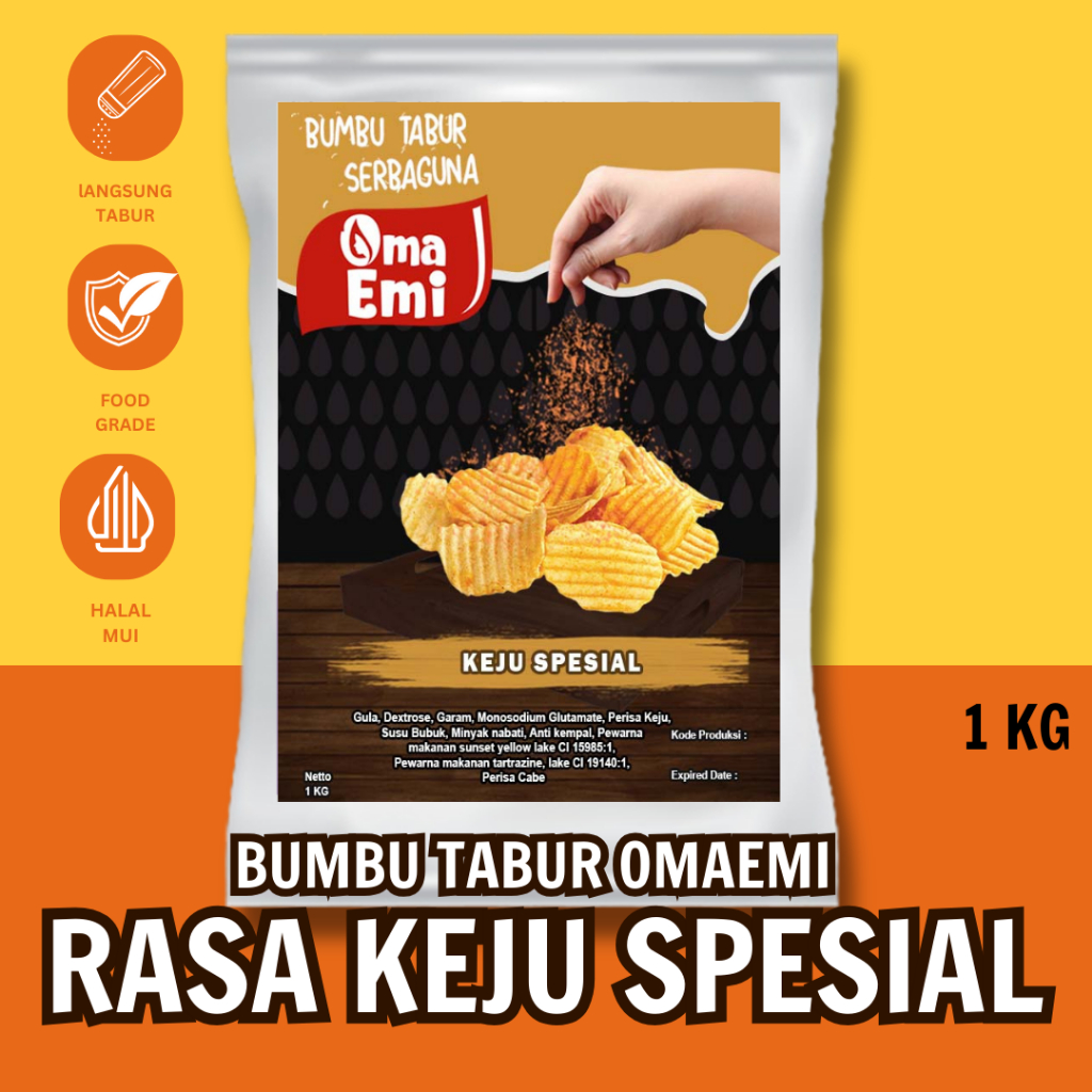 

BUMBU TABUR KEJU SPESIAL KEMASAN 1KG
