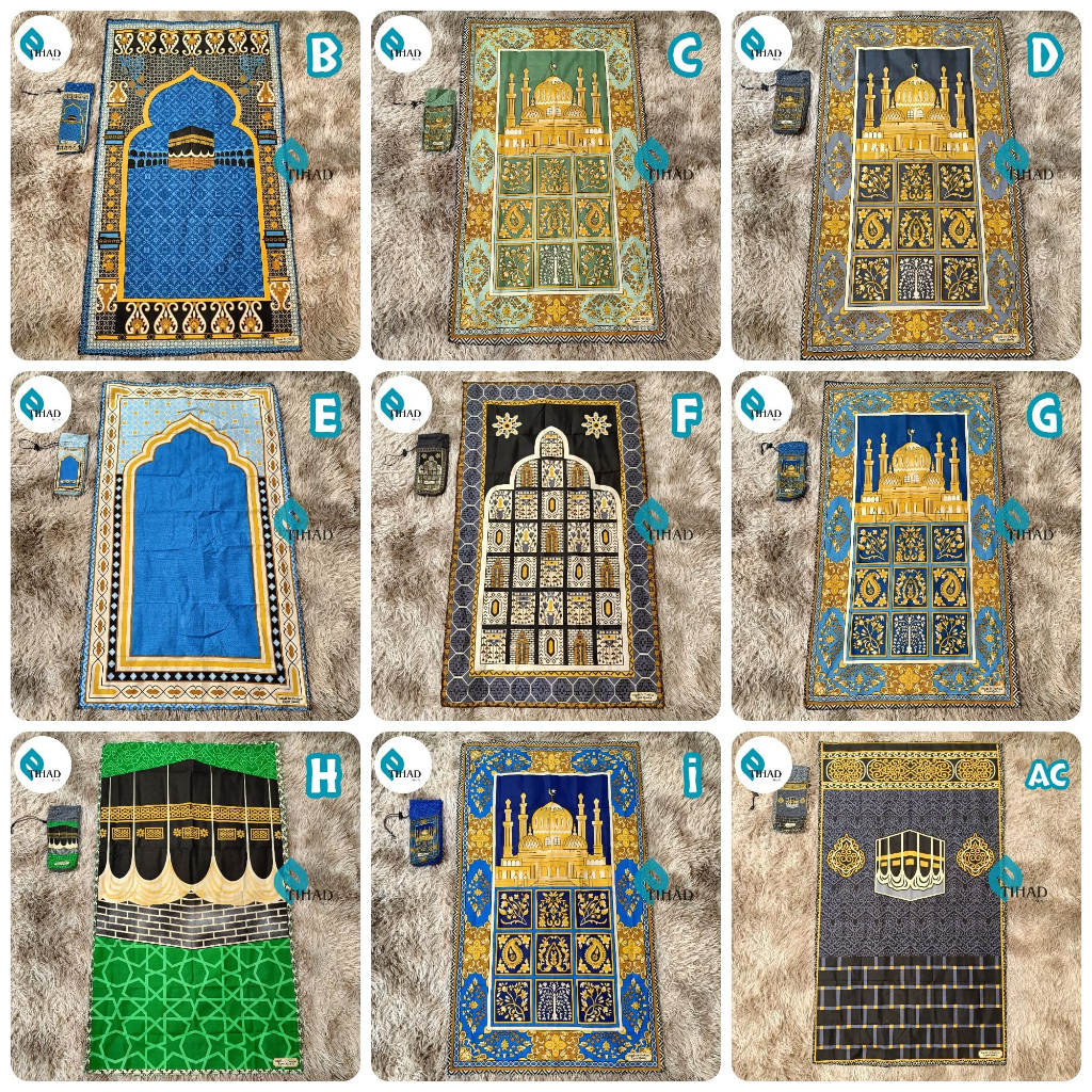 SAJADAH TRAVEL MINIMALIS /  Sajadah JUMBO Ukuran 105 x 60