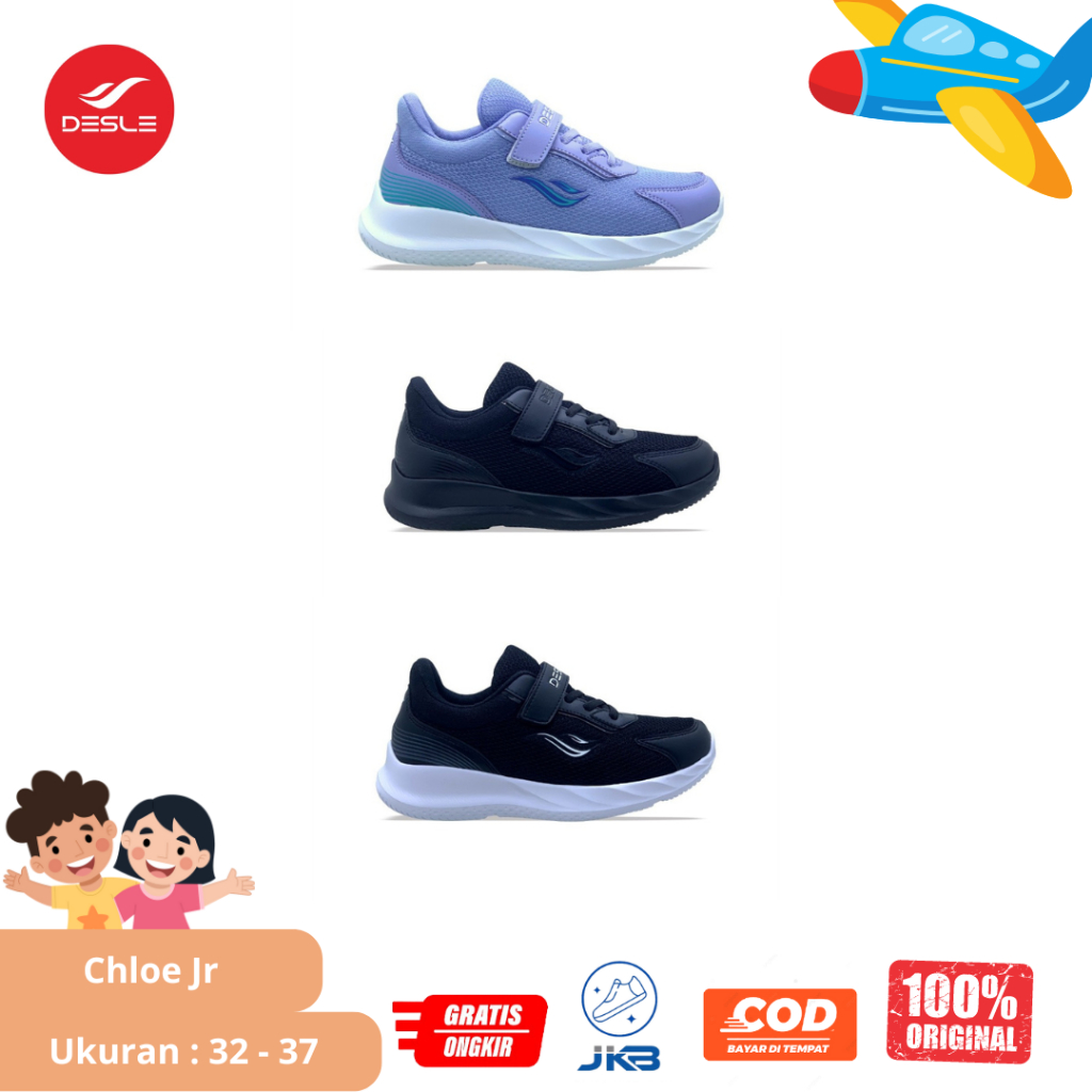 Sepatu Sneakers Anak  Desle Chloe JR Original