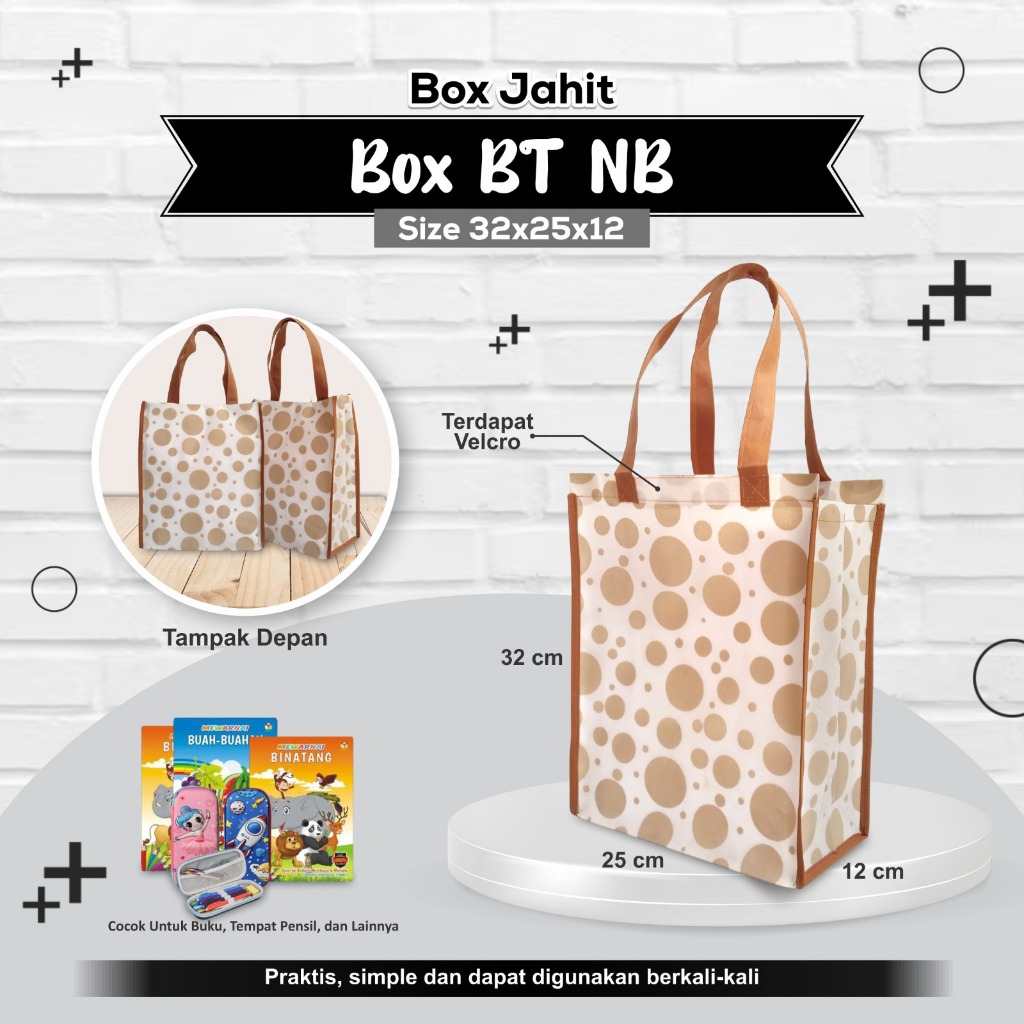 

[GROSIR] Tas Belanja Tote Bag Motif Tas Kado Tas Spunbond Motif 32x25x12