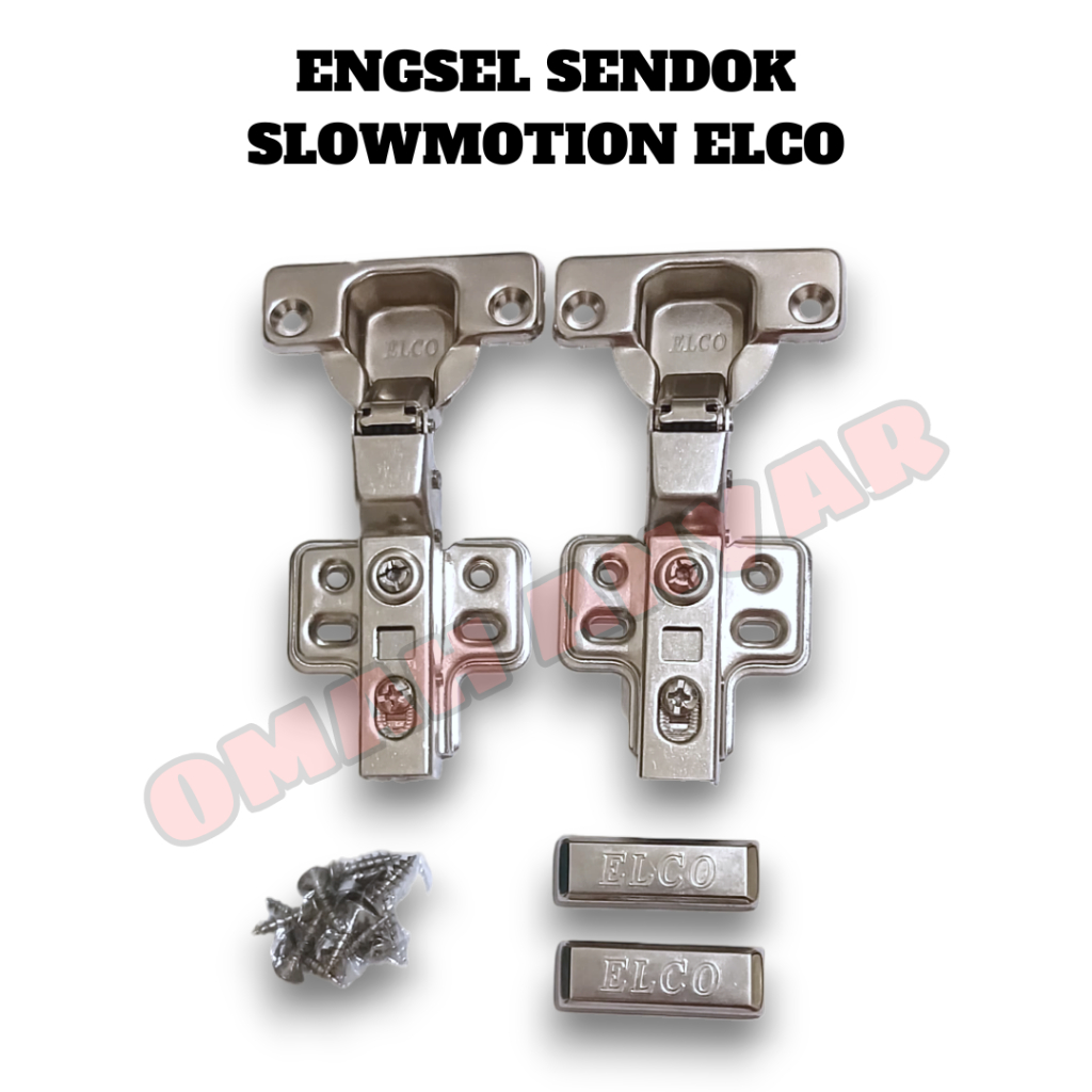 1 Pasang Engsel Sendok Olympik Kaca Elco Hidrolik Hidrolis 35mm 26mm