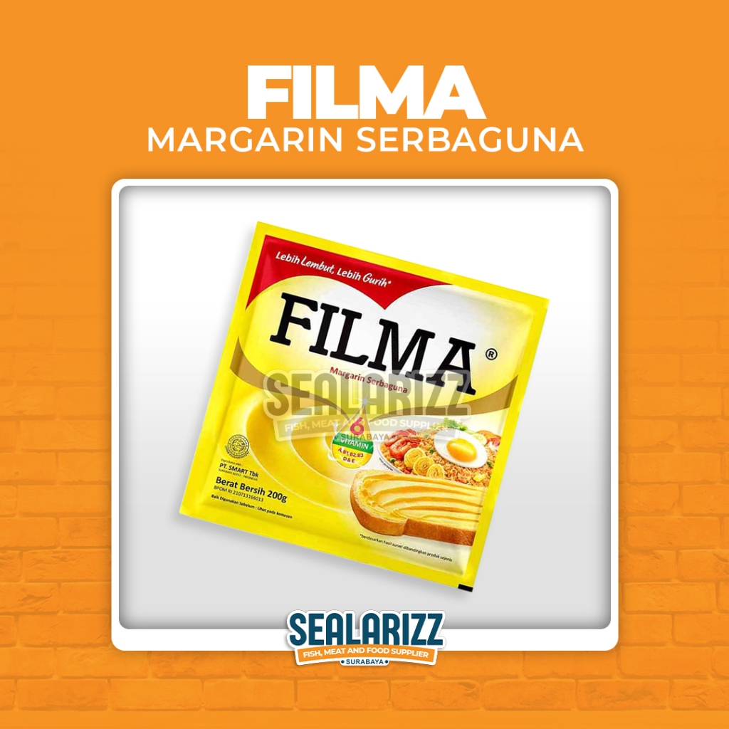 

Filma Margarin Serbaguna / Margarin Filma 200 Gram / Margarin / Indofood / Blueband / Grill / BBQ