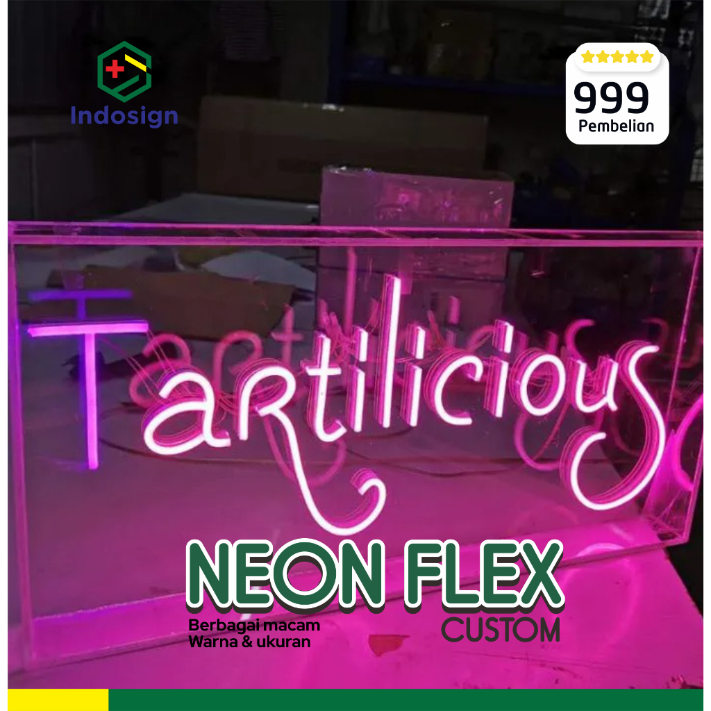 Neon flex akrilik custom bentuk & warna