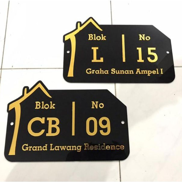 

Papan Akrilik Nomer Rumah 20*23