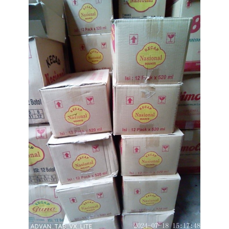 

KECAP MANIS NASIONAL 520 ML 1 KARTON ISI 12 POUCH PENGIRIMAN INSTAN SAMEDAY DAN KARGO