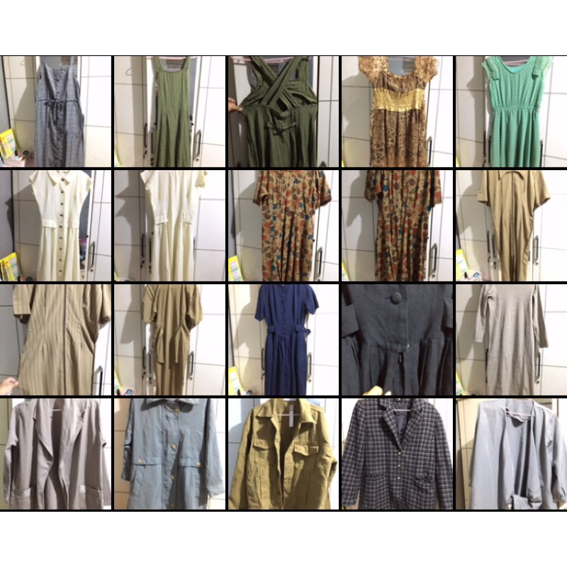 PRELOVED DRESS OUTER BLAZER COAT KOREA VINTAGE MIDIDRESS JACKET