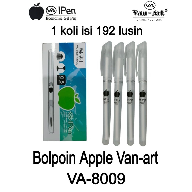 

(Harga 1 LUSIN) Bolpoin Gel I-pen, blp ipen, ballpoint, pen apel, bolpen apple