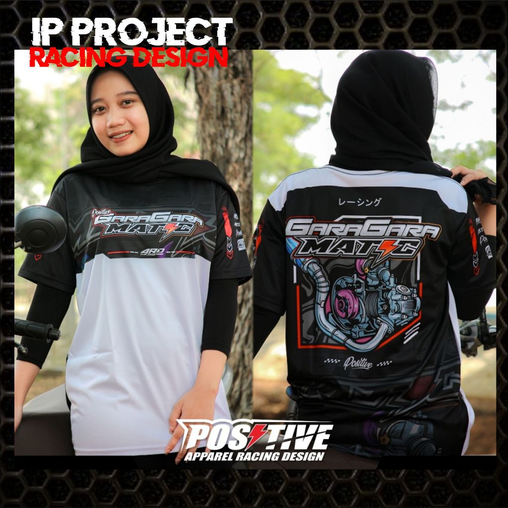 Kaos Jersey Racing Pria Wanita Gara Gara Matic