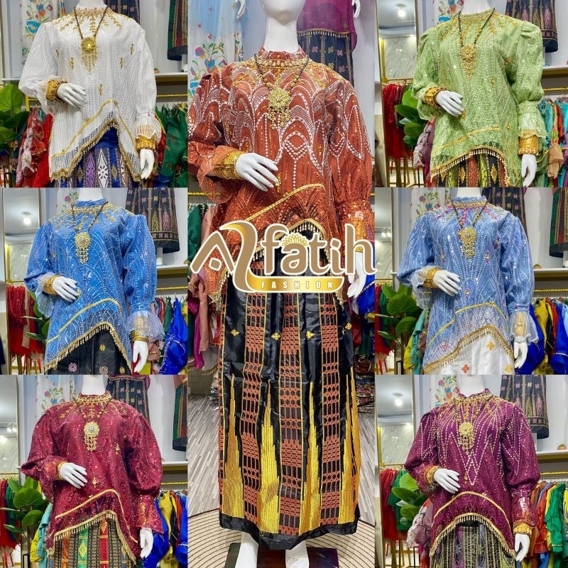 BAJU BODO II ORGANZA SULTAN ORIGINAL SENGKANG WAJO MAKASSAR ADAT BUGIS