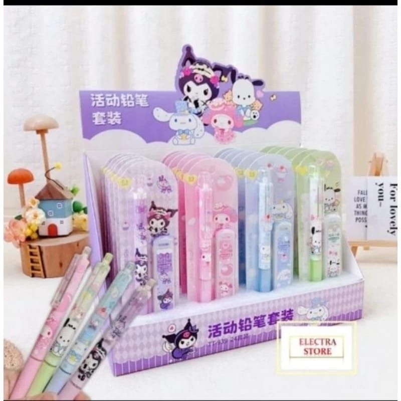 

Pensil Mekanik Set 0,5mm Karakter Lucu/Mechanical Pencil Set 0,5mm