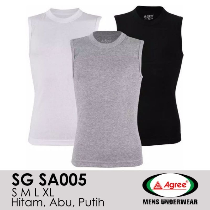 Tanktop Pria Agree - Kaos Dalam Pria - Kaos Oblong - 1PCS