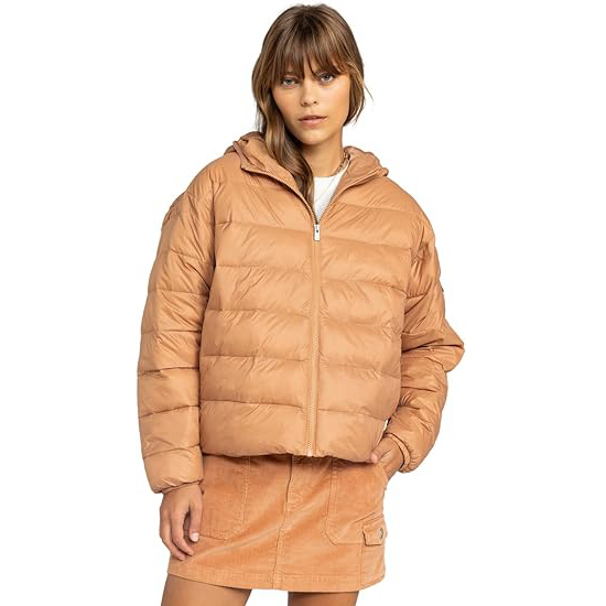 Roxy Women Wind Bliss Hooded Jacket Camel Original