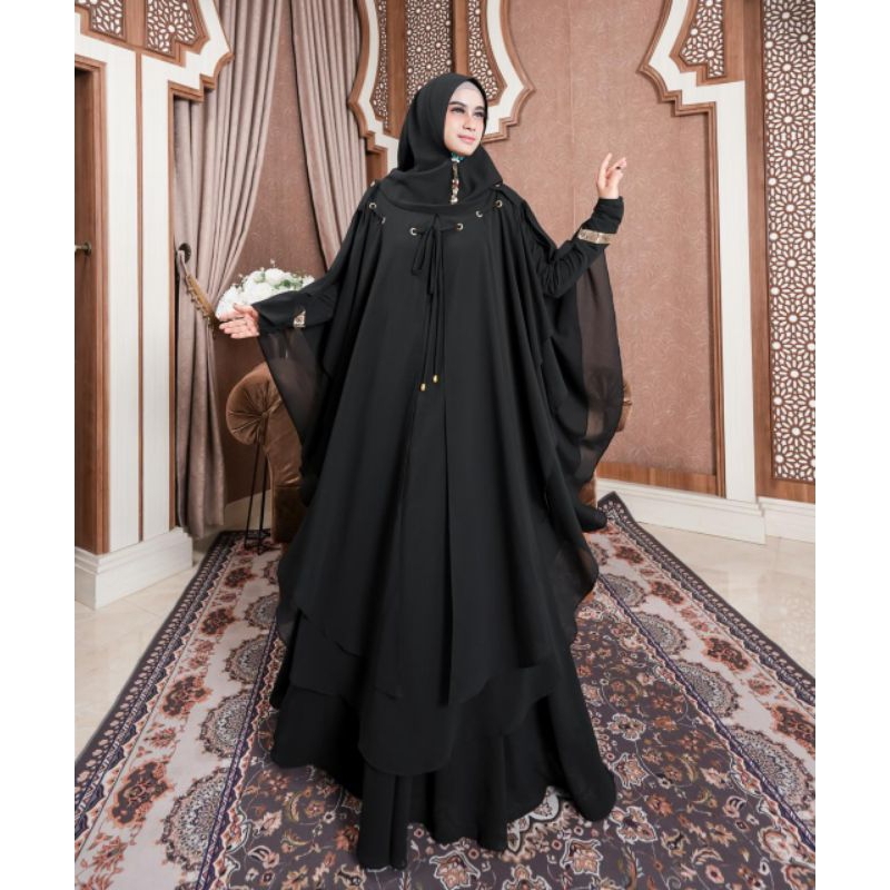 BISQ COD (GAMIS SET SYARI EDISI HOODIE HAJI UMROH SERIES BY DIJAH ORI PREMIUM GAMIS DIJAH TERBARU