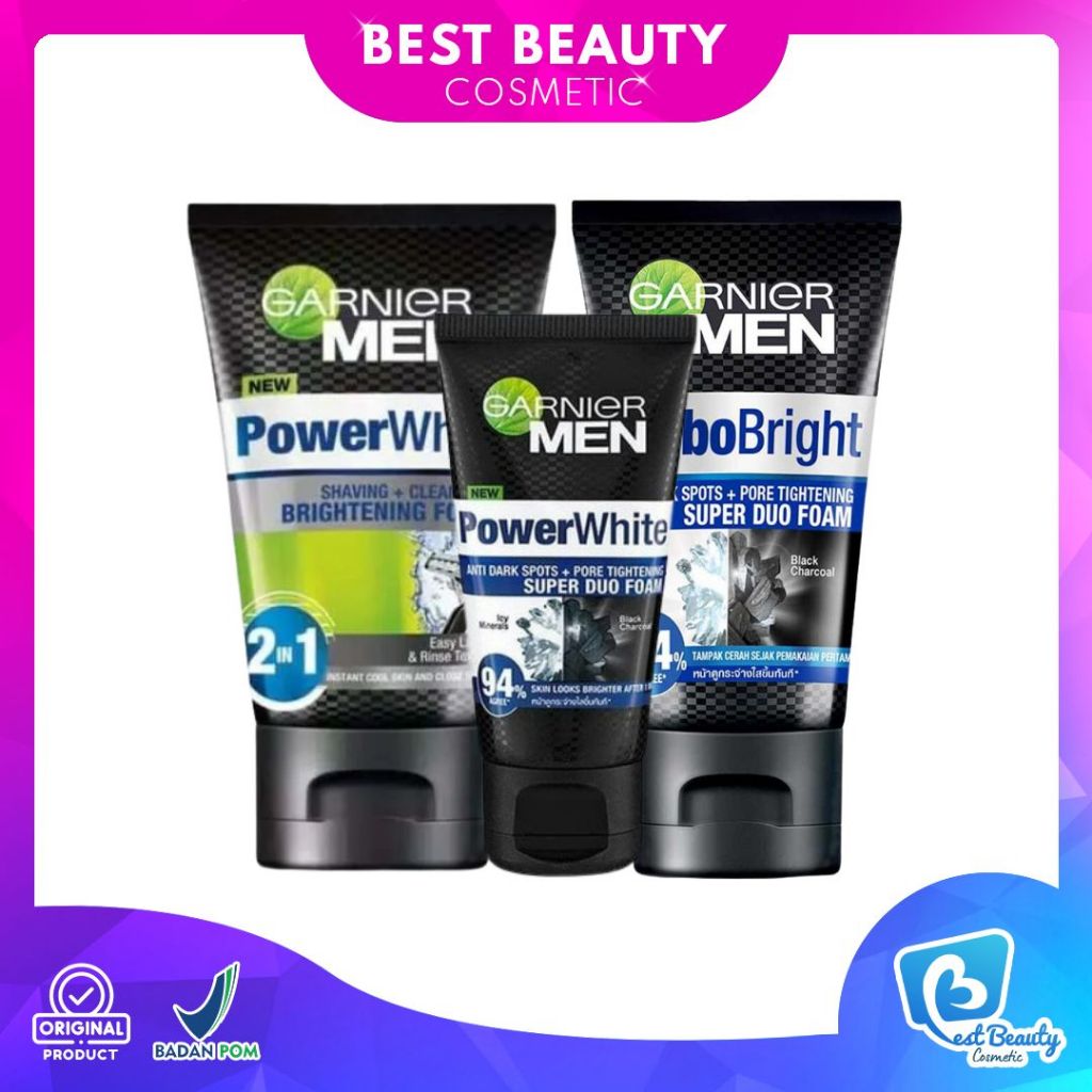 ★ BB ★ GARNIER Men Power White Shaving Foam | GARNIER Men Power White Super Duo Foam - 50ml - 100m